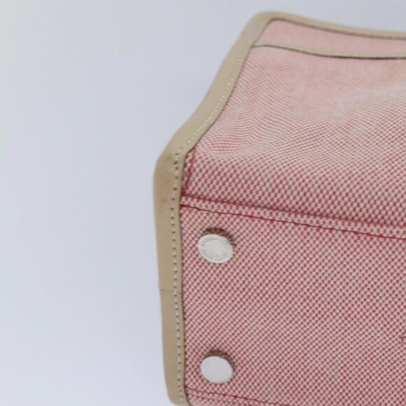 BURBERRY Nova Check Blue Nobel Hand Bag Canvas Pink Beige Auth bs15726 - Picture 9 of 16